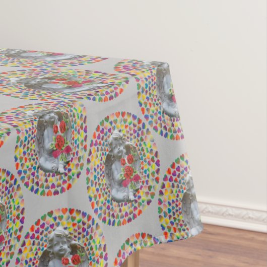 Valentinstag-Engel Tischdecke (Beispiel)