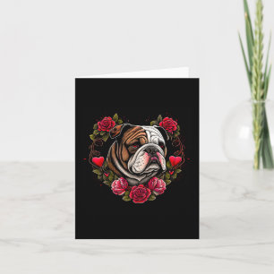 Valentinstag - Englischer Bulldogge Valentine Karte