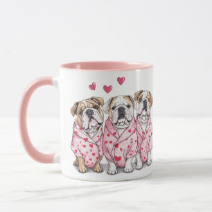 Valentinstag English Bulldog Tasse