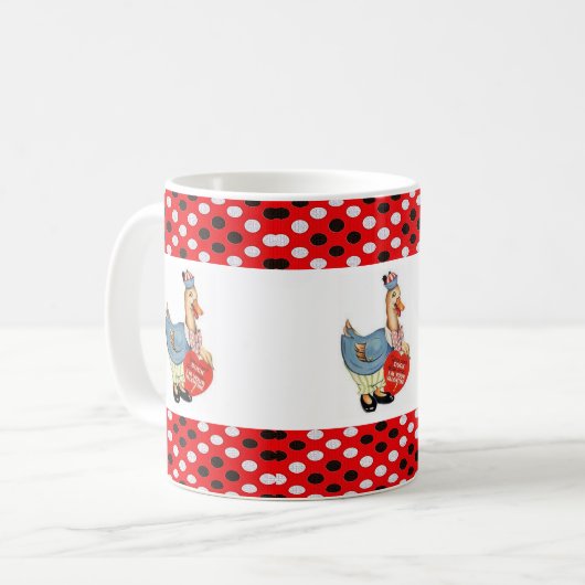 Valentinstag Ente Tasse (Vorderseite Links)