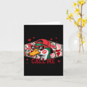 Valentinstag-Entenjagd-Tarnung Ruf mich Kleinkind Karte (Gelbe Blume)