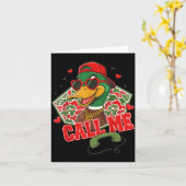 Valentinstag-Entenjagd-Tarnung-Ruf-mich-Kleinkind Karte (Gelbe Blume)