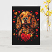 Valentinstag-Er-Spanie-Artwork Karte (Gelbe Blume)