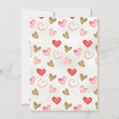 Valentinstag Erdbeerkuchen Herzbrot Brunch Einladung (Rückseite)