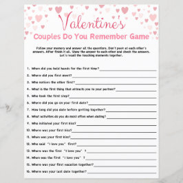 Valentinstag Erinnerst du dich an Spiel