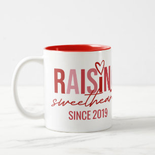 Valentinstag-Erinnerung an Mama, die Süßherzen gro Zweifarbige Tasse