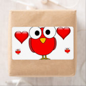 Valentinstag-Etiketten Eule (Insitu)