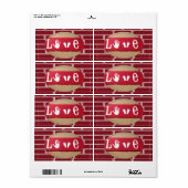 Valentinstag Etiketten Liebe (Vorne)