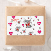 Valentinstag Etiketten Mäuse (Insitu)