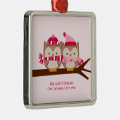 Valentinstag-Eulen Ornament Aus Metall (Rechts)