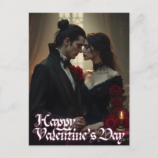 Valentinstag ewiger Leidenschaft Feiertagspostkarte (Vorderseite)