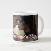 Valentinstag ewiger Leidenschaft Jumbo-Tasse (Vorderseite Rechts)
