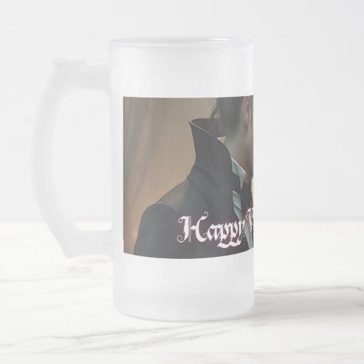 Valentinstag ewiger Leidenschaft Mattglas Bierglas (Links)