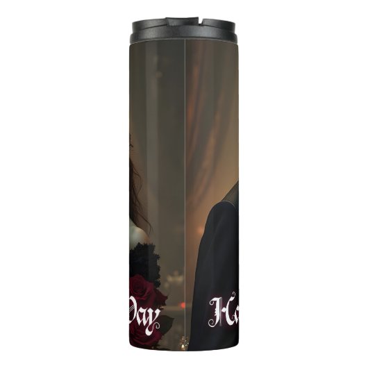 Valentinstag ewiger Leidenschaft Thermosbecher (Rückseite)