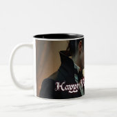 Valentinstag ewiger Leidenschaft Zweifarbige Tasse (Links)