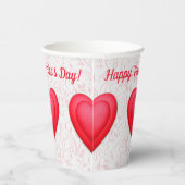 Valentinstag Extravagantes Rotes Herz Pappbecher (Rechts)