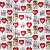 Valentinstag Fabric Stoff (Kachel)