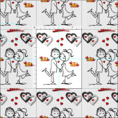 Valentinstag Fabric Stoff (Kachel)
