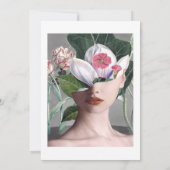 Valentinstag Face Classic Einladung (Rückseite)