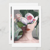 Valentinstag Face Classic Einladung (Vorne/Hinten)