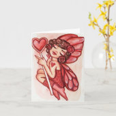 Valentinstag Fairy Karte (Gelbe Blume)