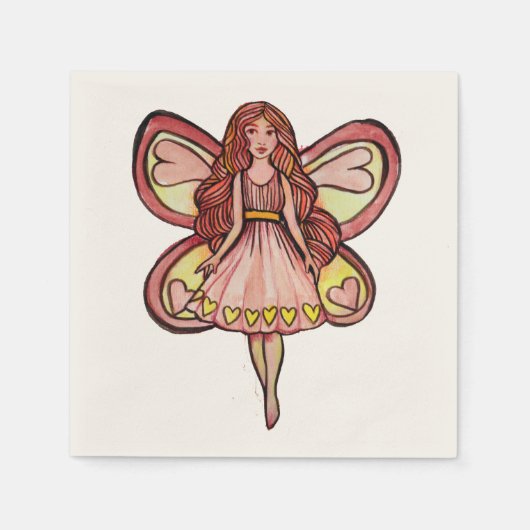 Valentinstag Fairy Liebe Serviette (Vorderseite)