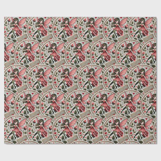 Valentinstag Fairy Valentine Geschenkpapier (Flach)