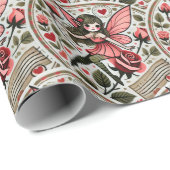 Valentinstag Fairy Valentine Geschenkpapier (Rolleneckpunkt)