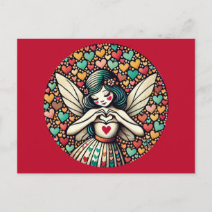 Valentinstag Fairy Valentine Postkarte