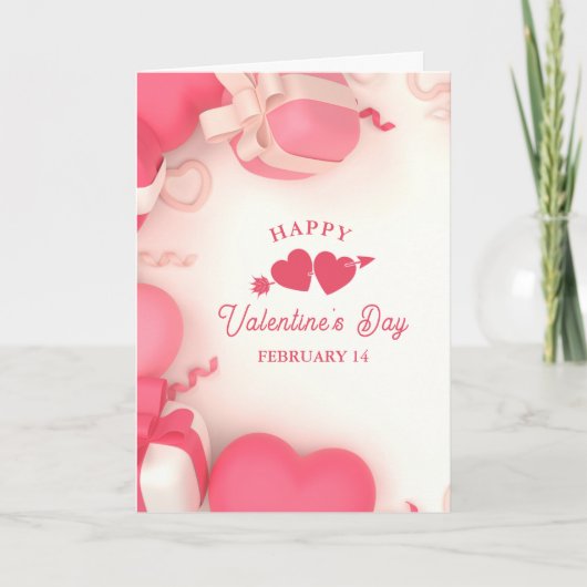 Valentinstag Faltenkarte Feiertagskarte (Vorderseite)