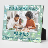 Valentinstag Familie Foto Zitat Blumengrün Fotoplatte (Seite)