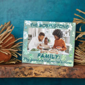 Valentinstag Familie Foto Zitat Blumengrün Fotoplatte (Seite)