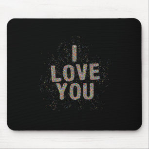 Valentinstag Farbige Streusel Ich Liebe Dich Für Mousepad