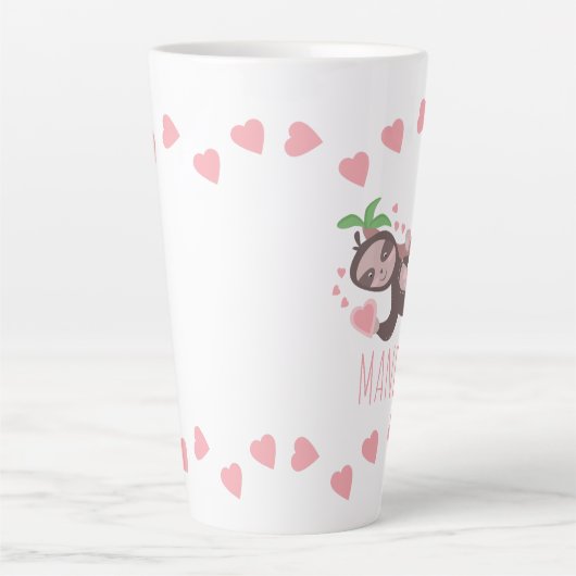 Valentinstag Faulenzerhärte Floating Pink Tasse (Vorderseite)