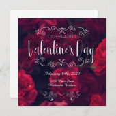 Valentinstag Feier Einladung (Vorne/Hinten)