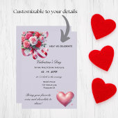 Valentinstag-Feier Einladung