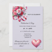 Valentinstag-Feier Einladung (Vorderseite)