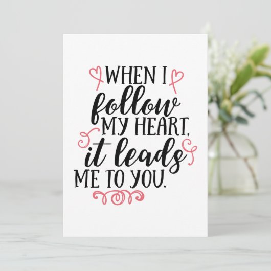 Valentinstag Feiertagskarte (Stehend Vorderseite)