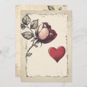 Valentinstag Feiertagskarte (Vorne/Hinten)