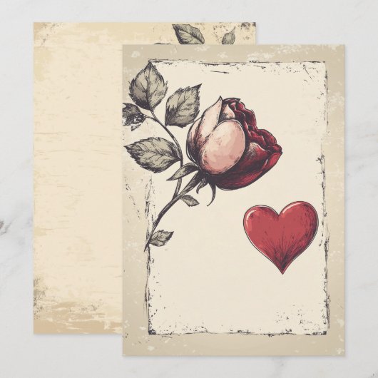 Valentinstag Feiertagskarte (Vorne/Hinten)