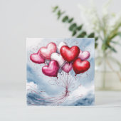 Valentinstag Feiertagskarte (Stehend Vorderseite)