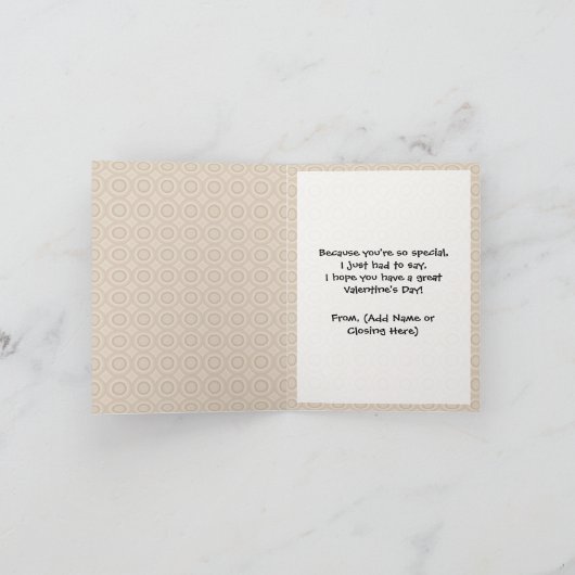 Valentinstag Feiertagskarte (Innenseite)