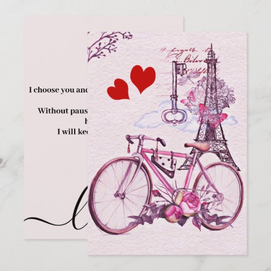 Valentinstag Feiertagskarte (Vorne/Hinten)