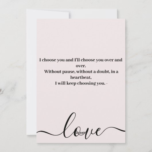 Valentinstag Feiertagskarte (Rückseite)