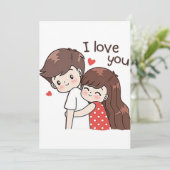 Valentinstag Feiertagskarte (Stehend Vorderseite)