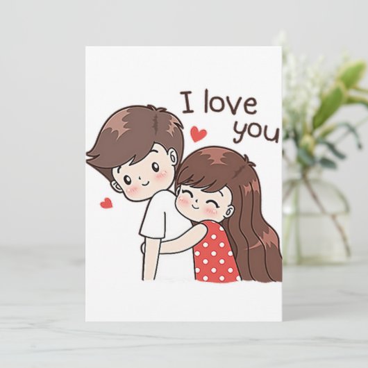 Valentinstag Feiertagskarte (Stehend Vorderseite)