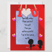 Valentinstag Feiertagskarte (Rückseite)