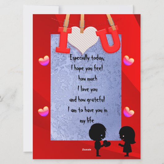 Valentinstag Feiertagskarte (Rückseite)