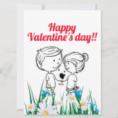 Valentinstag Feiertagskarte (Vorderseite)