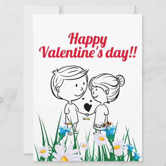 Valentinstag Feiertagskarte (Vorderseite)